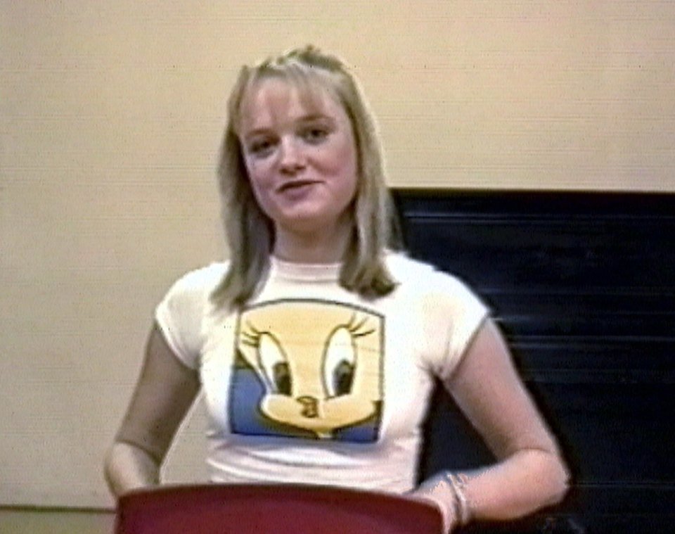 Emma Bunton auditioning for the Spice Girls.