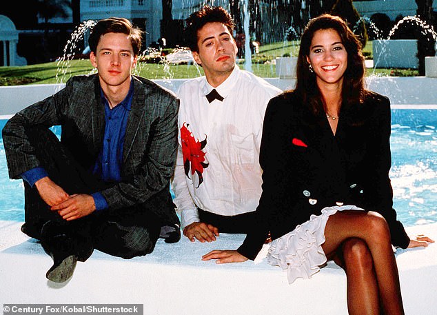 Jami began her career as a child actress before landing her breakthrough at 21 in the 1987 addiction drama Less than Zero with Robert Downey, Jr. (center) and Andrew McCarthy (left)