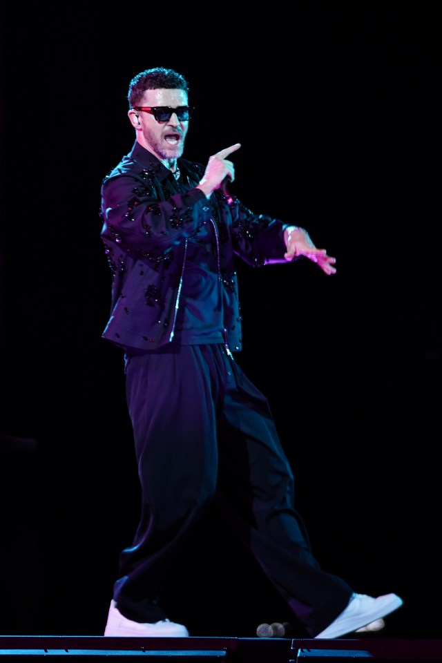 Justin Timberlake performing on stage.