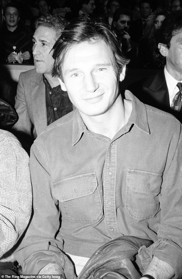 Liam is pictured at a boxing match circa 1980