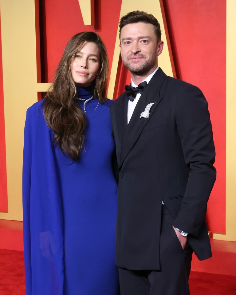 Jessica Biel and Justin Timberlake at the 2024 Vanity Fair Oscar Party.