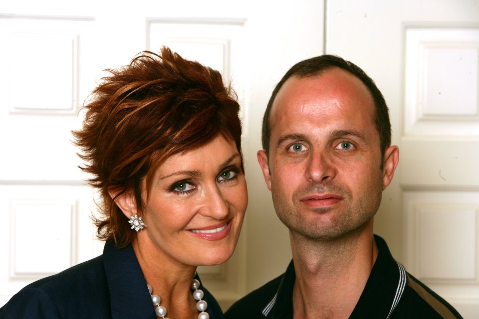 Sharon Osbourne and Oliver Harvey at home.