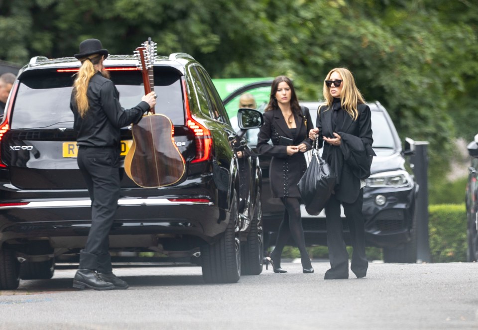 Guests arriving at Ozzy Osbourne's memorial service.