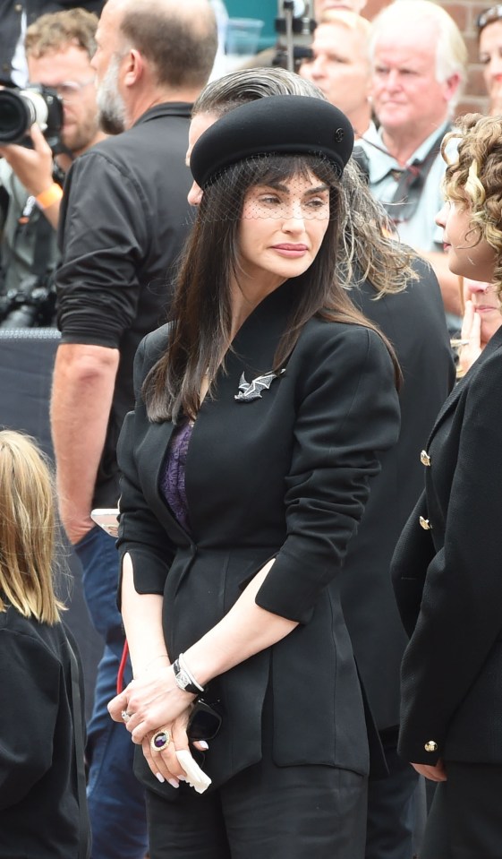 Aimee Osbourne at a funeral.