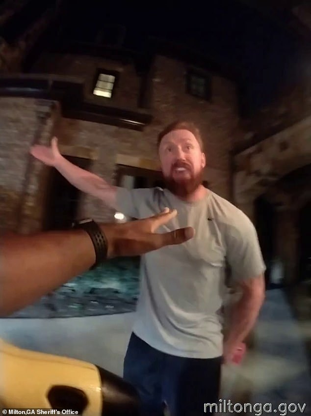 Elsewhere in the interview, Kim revealed that she had moved on with a new man after splitting from estranged husband Kroy Biermann (pictured on police body cam footage)