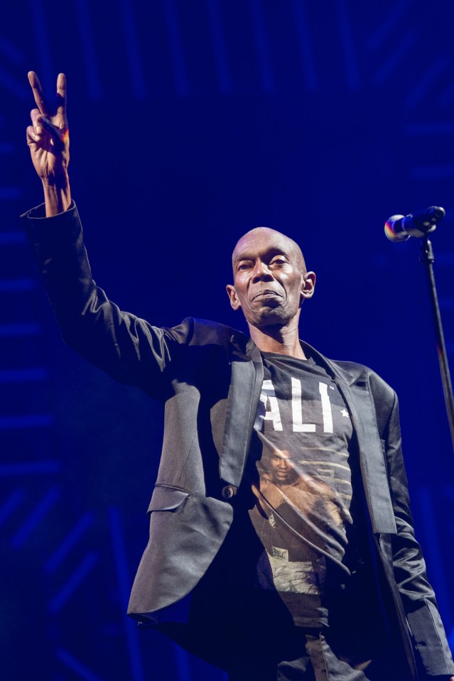 Maxi Jazz of Faithless performing at V Festival.