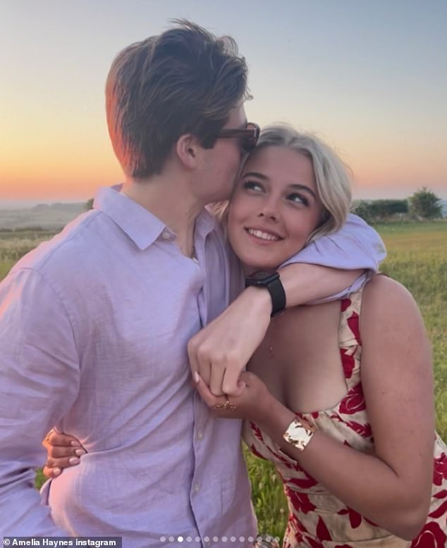 His girlfriend also shared a photo of them together on Instagram as she stunned in a floral sundress while Louis planted a kiss on her head
