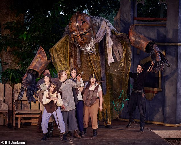 Hoo are you: The Ghost of Hamlet's Father, in Red Rose Chain's open air production of Shakespeare's tragedy, is a giant puppet wearing a model of the Sutton Hoo helmet