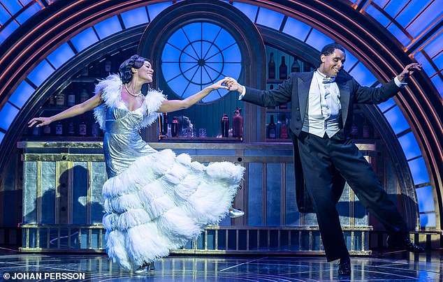 Toe-tapping: Lucy St. Louis and Phillip Attmore go through their paces in Chichester's Top Hat, based on the film starring Fred Astaire and Ginger Rogers and featuring tunes by Irving Berlin