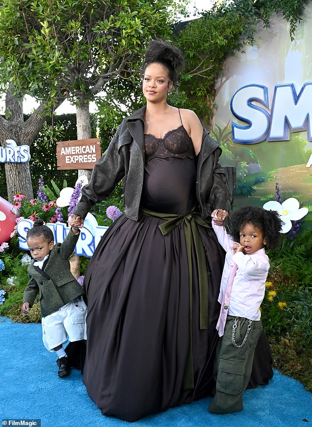 She is currently expecting her third child with her boyfriend, rapper ASAP Rocky, with whom she already shares sons RZA, three, and Riot, nearly two
